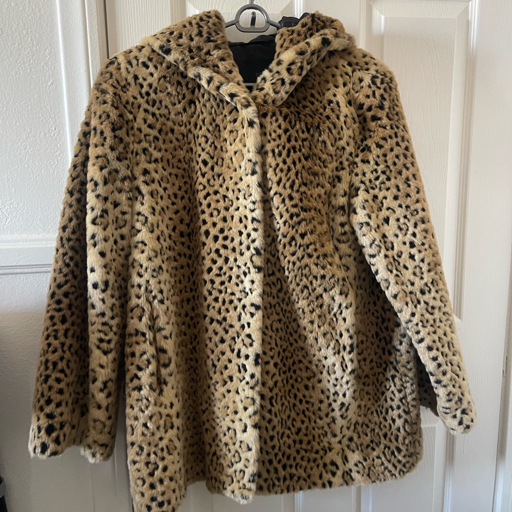 East 5th Animal Print Teddy Jacket